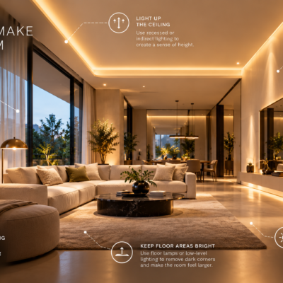 Lighting Trics to Make your Room Bigger