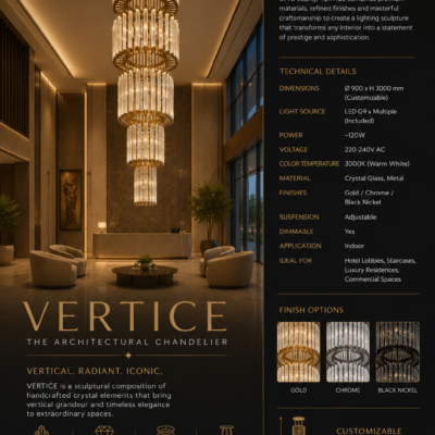 Chandelier for Hotel Restaurant & Villa